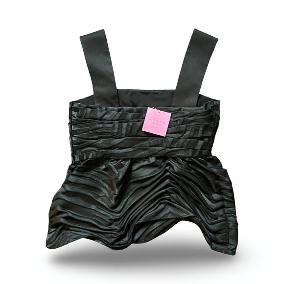 Kate Spade‎ Bold Zebra Jacquard Black Tank Top Shirt Size 4 NWT - Picture 6 of 9